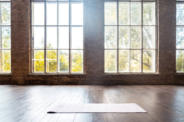 Soft home workout studio background